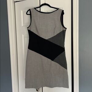 Stylish Gray and Black Sleeveless Dress